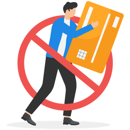 Thief steals credit card  Illustration