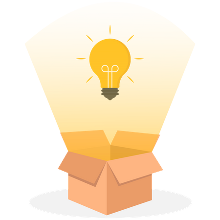 Think outside the box  Illustration