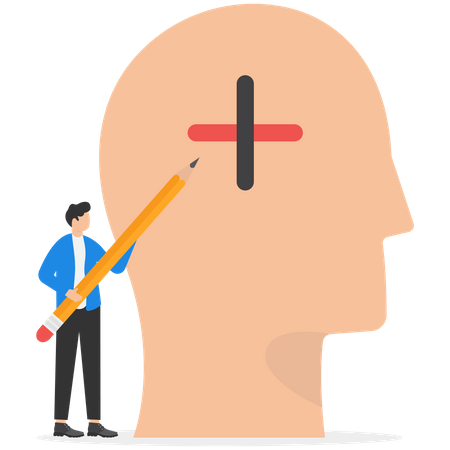 Think positive mindset  Illustration