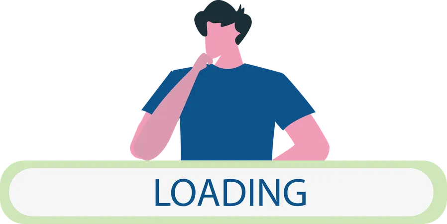 Thinking loading  Illustration