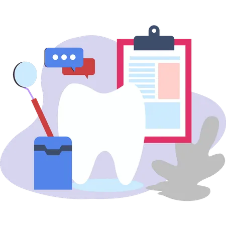 This is a dental report  Illustration