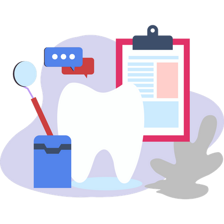 This is a dental report  Illustration