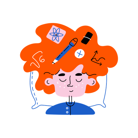 Thoughts in head  Illustration