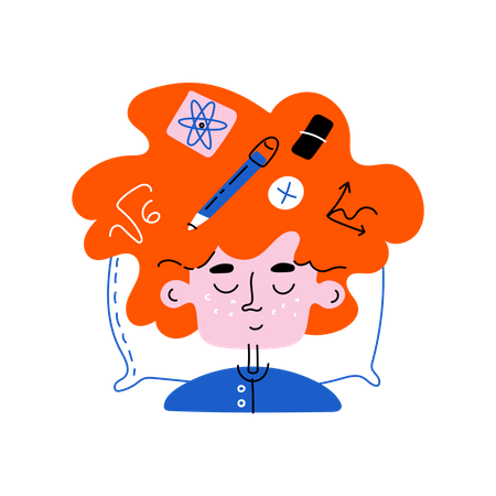 Thoughts in head  Illustration