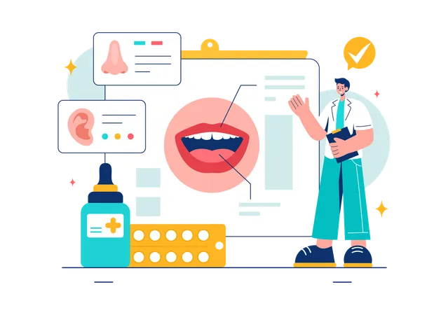 Throat Endoscopy  Illustration