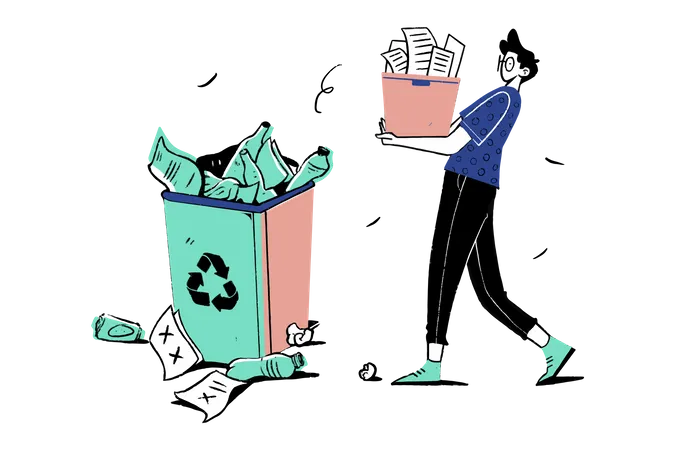 Throw Garbage  Illustration