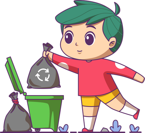Throw Garbage  Illustration