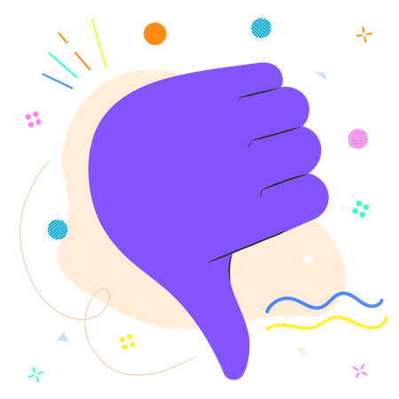 Thumbs down  Illustration