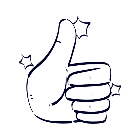 Thumbs Up Hand Gesture  Illustration