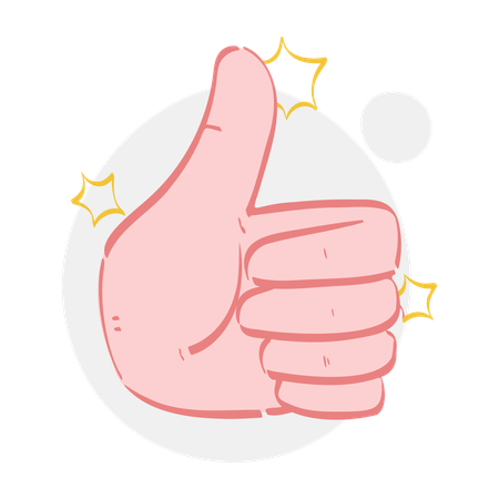 Thumbs Up Hand Gesture  일러스트레이션