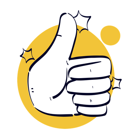 Thumbs Up Hand Gesture  일러스트레이션