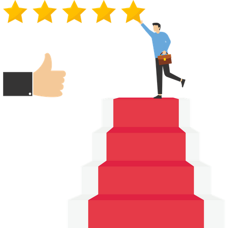 Thumbs up to the staff who gave a five star rating  Illustration