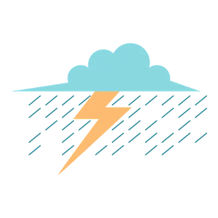 Thunderstorm Natural Disaster Element Vector Illustration With Natural Disaster Theme And Flat Vector Style Editable Vector Illustration