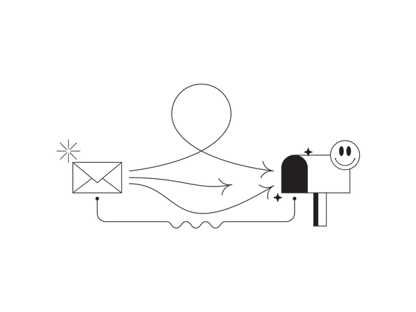 Tiempo y proceso de envío de correo  Ilustración