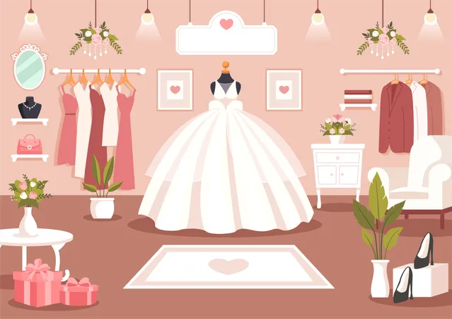 Tienda de bodas  Ilustración