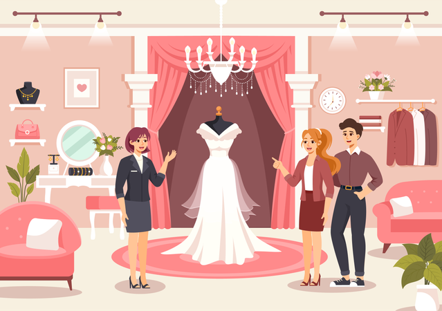 Tienda de bodas  Ilustración