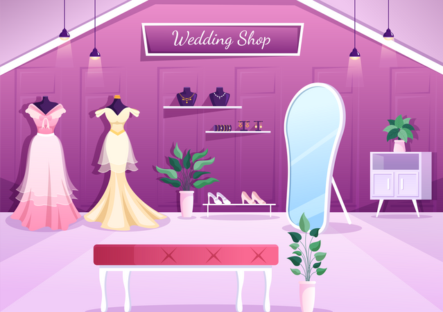 Tienda de bodas  Ilustración