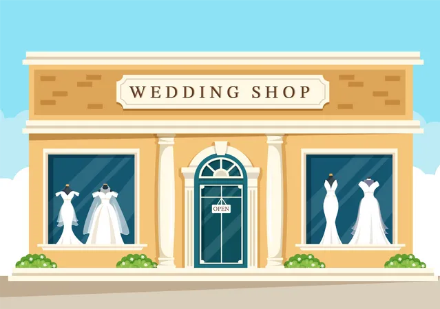 Tienda de bodas  Ilustración