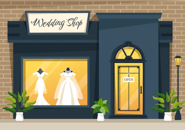 Tienda de bodas  Ilustración