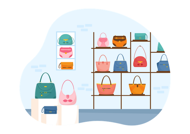 Tienda de bolsos  Illustration