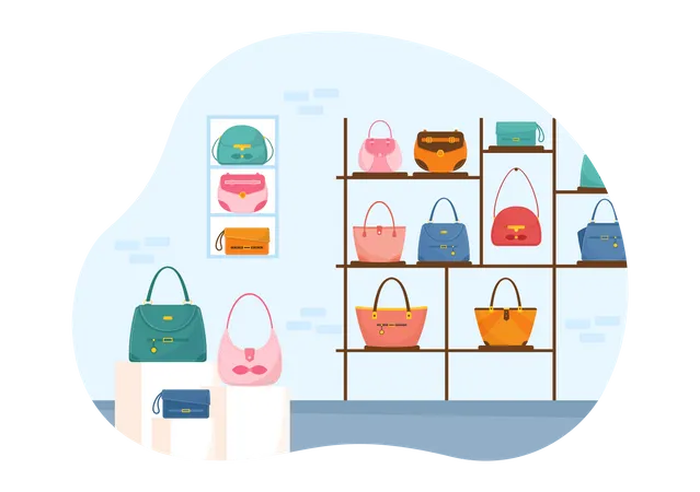 Tienda de bolsos  Illustration