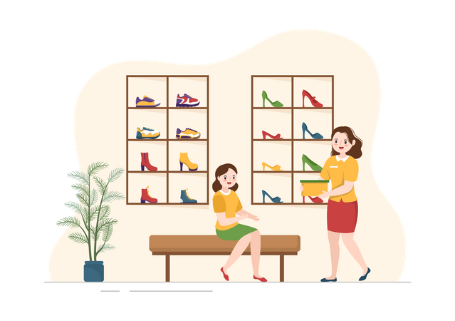 Tienda de calzado  Illustration