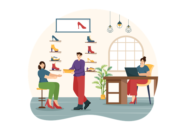 Tienda de calzado  Illustration