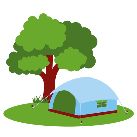 Carpa para camping  Ilustración