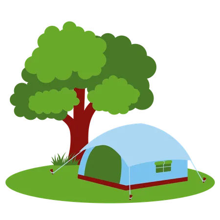 Carpa para camping  Ilustración