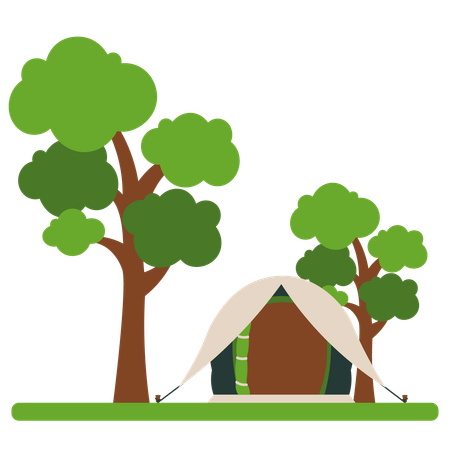 Carpa para camping  Ilustración