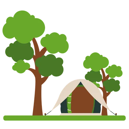 Carpa para camping  Ilustración