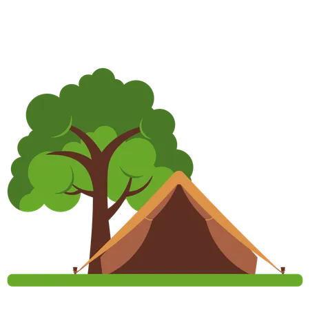 Carpa para camping  Ilustración