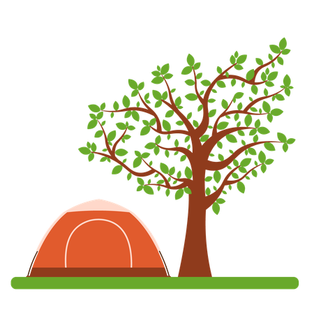 Carpa para camping  Ilustración