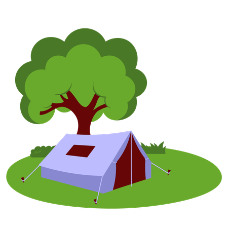 Carpa para camping  Ilustración