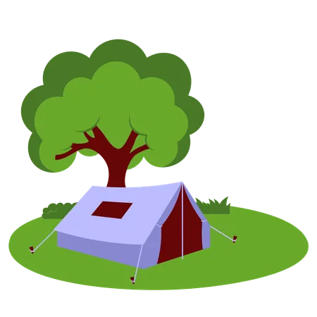 Carpa para camping  Ilustración