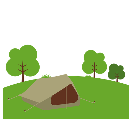 Carpa para camping  Ilustración