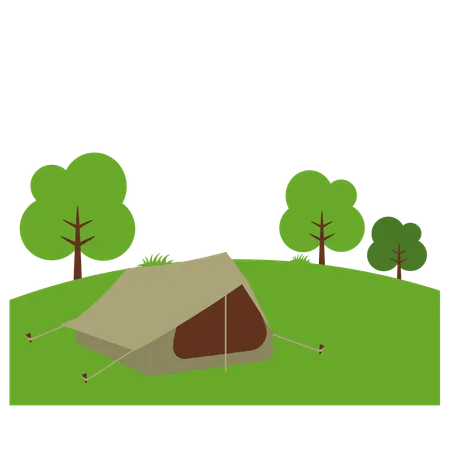 Carpa para camping  Ilustración