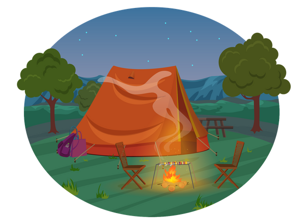 Carpa para camping  Illustration