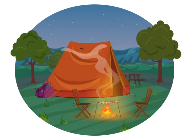 Carpa para camping  Illustration