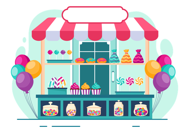 Tienda de dulces  Ilustración