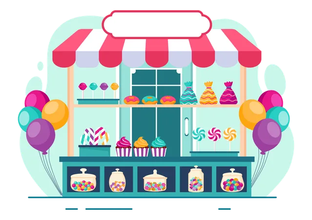 Tienda de dulces  Ilustración