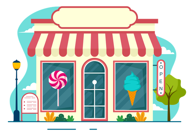 Tienda de dulces  Ilustración