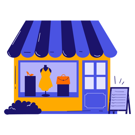 Tienda de moda  Ilustración