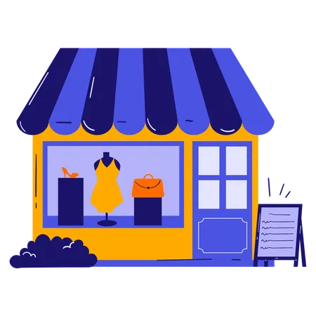 Tienda de moda  Ilustración