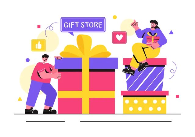 Tienda de regalos  Ilustración