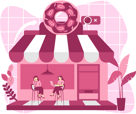 Tienda de donas  Ilustración