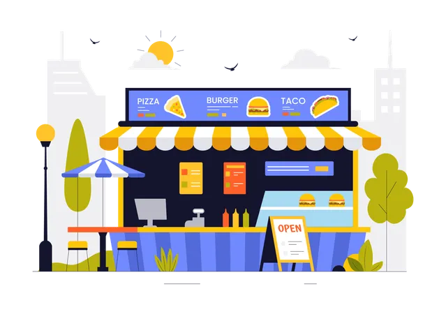 Tienda de tacos  Ilustración