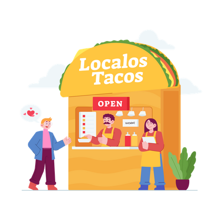 Tienda de tacos  Ilustración