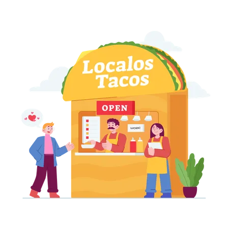 Tienda de tacos  Ilustración