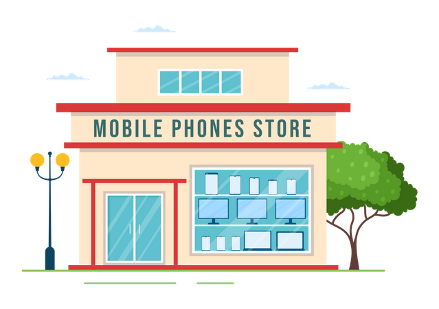 Tienda de telefonía móvil  Ilustración